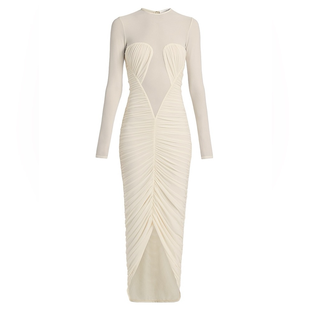 Ronny Kobo Collection Cream Long Sleeve Dress